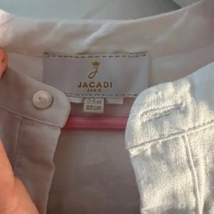 JACADI boys linen shirt Sz 24 mos